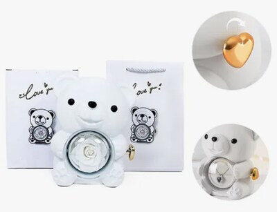 Foto 1 | Flores Xtellar Eternas Rotación Estuches Para Joyeria Oso Creativo