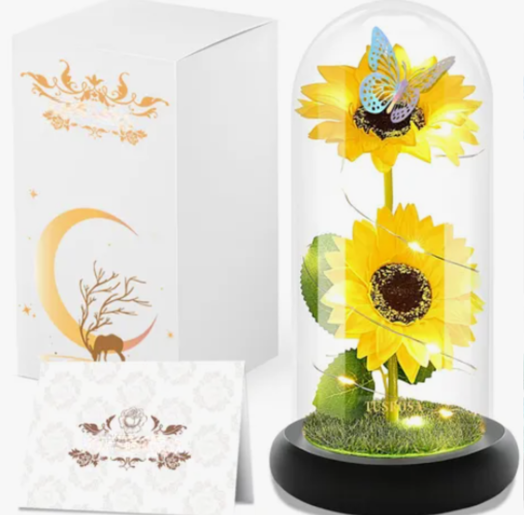 Regalos Xtellar Para Ella Girasol Flores Eternas Artificiale Con Luz