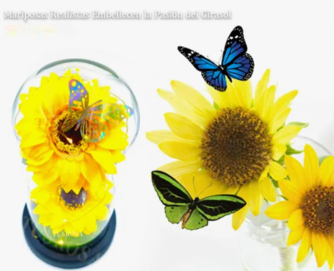 Foto 3 pulgar | Regalos Xtellar Para Ella Girasol Flores Eternas Artificiale Con Luz
