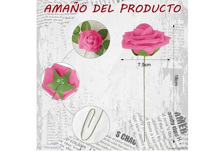 Foto 2 | Rosas Artificiales Xtellar 25 Piezas