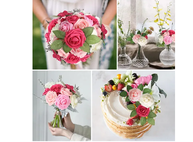 Foto 3 | Rosas Artificiales Xtellar 25 Piezas