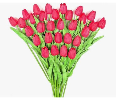Foto 1 | Simulación De Flores Xtellar Falsas Tulipanes Decoraciones 30 Piezas