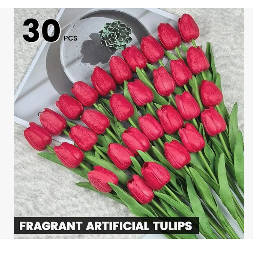 Foto 2 | Simulación De Flores Xtellar Falsas Tulipanes Decoraciones 30 Piezas