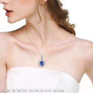 Foto 2 | Rosa Roja Flor Artificial Belug Flor Eterna Con Collar Plata Con Azul