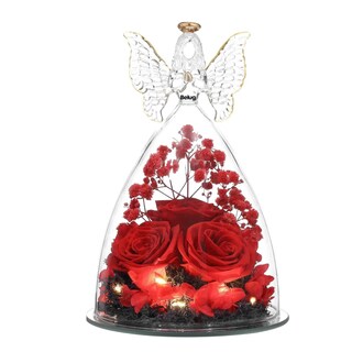 Foto 1 | Eterna Flor De Ángel De Vidrio Ángel Belug Rojo