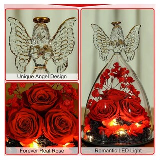 Foto 3 | Eterna Flor De Ángel De Vidrio Ángel Belug Rojo