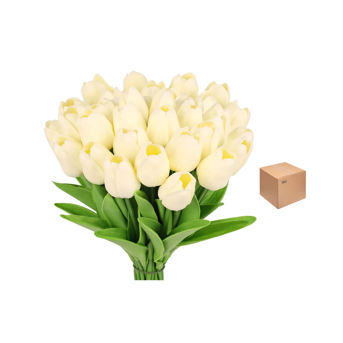 Foto 2 pulgar | 30pzs Flores Artificial Tulipanes Eo Safe Imports Esi-20486 Beige