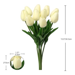 Foto 2 | 30pzs Flores Artificial Tulipanes Eo Safe Imports Esi-20486 Beige