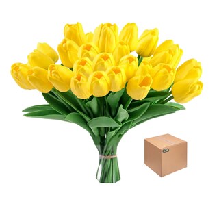 Foto 1 | 30pzs Flores Artificial Tulipanes Eo Safe Imports Esi-20485 Amarillo