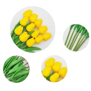 Foto 2 | 30pzs Flores Artificial Tulipanes Eo Safe Imports Esi-20485 Amarillo