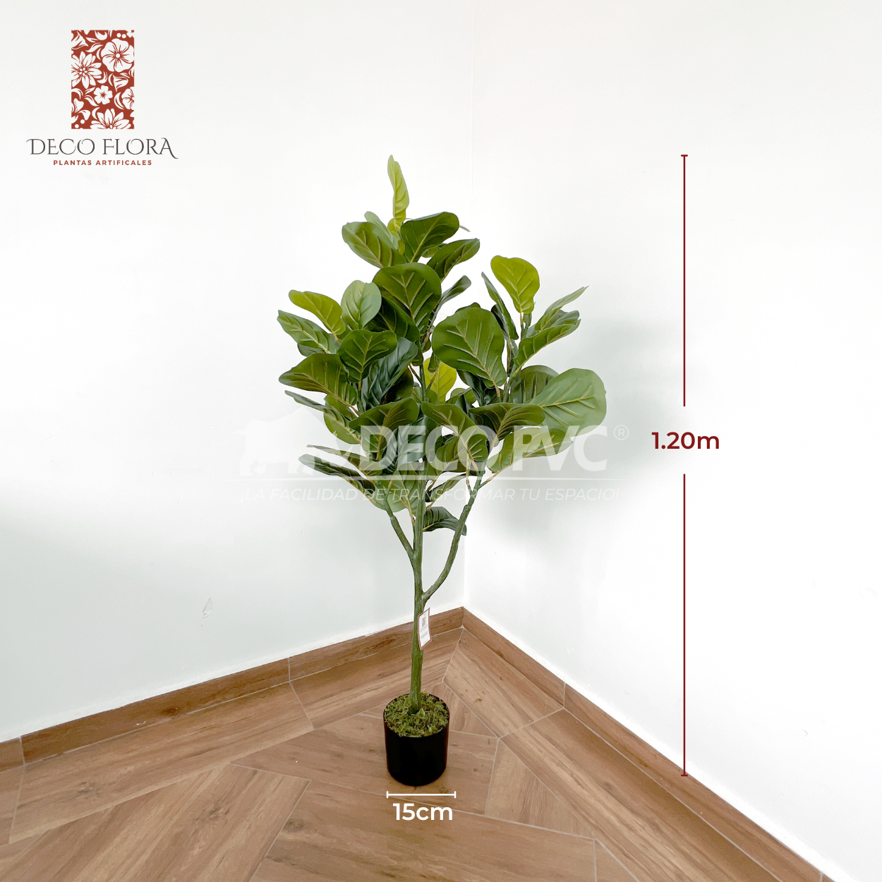 Foto 3 pulgar | Planta Artificial Realista Árbol de Pandurata  1.2 m DecoArt