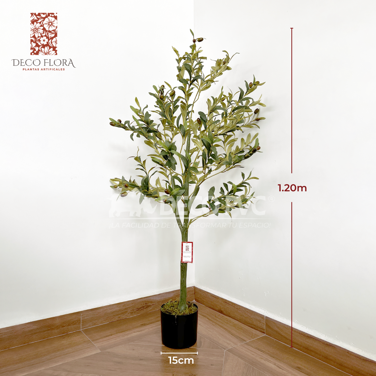 Foto 2 | Árbol De Olivo Planta Artificial Realista 1.2m