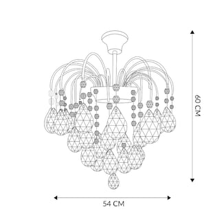 Foto 6 | Candelabro Mil Luces CAL-LLUVIA-006 Cromo 6L