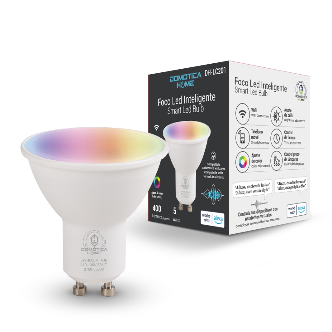 Foto 3 pulgar | Focos Inteligentes Led GU10 Wifi Multicolor/Luz Blanca Fría/Cálida con 4 Piezas