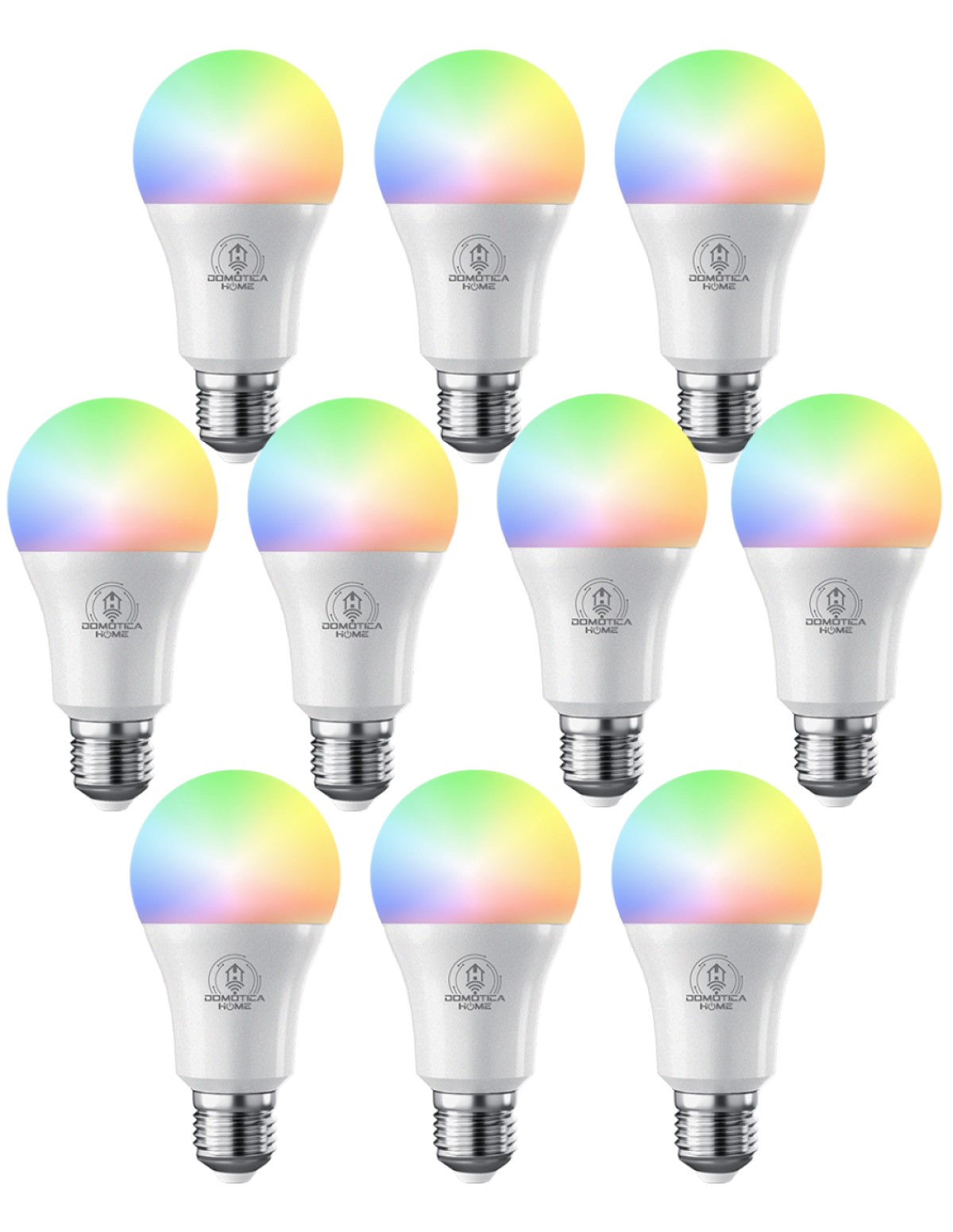 Foto 2 pulgar | Focos Inteligentes Led Wifi Multicolor + Luz Blanca Fría y Cálida Rango 2700k a 6500k 806 L (10 Pack)