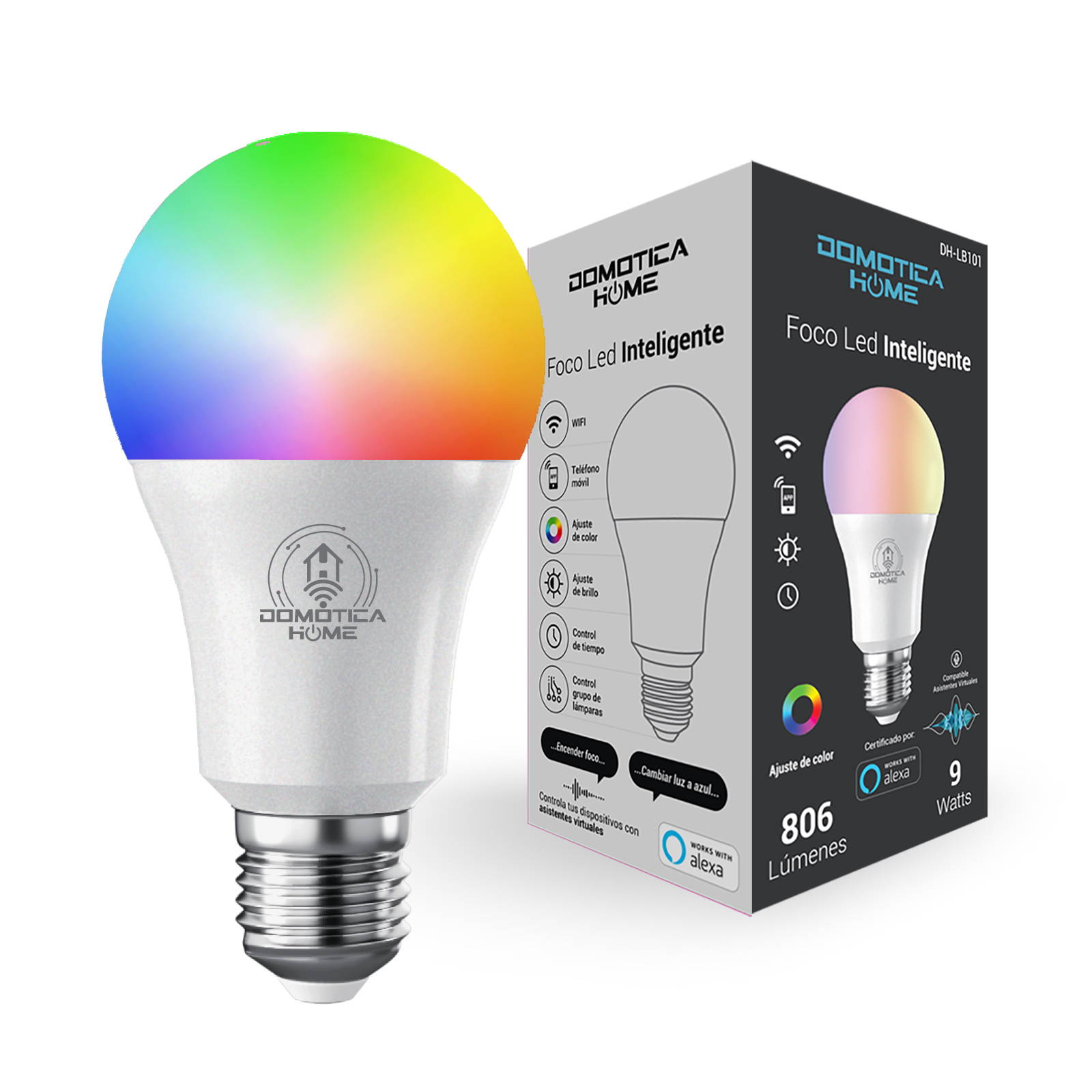 Foto 3 pulgar | Focos Inteligentes Led Wifi Multicolor + Luz Blanca Fría y Cálida Rango 2700k a 6500k 806 L (10 Pack)