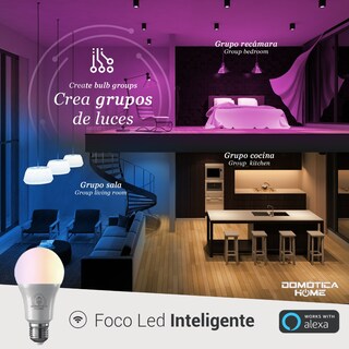 Foto 3 | Focos Inteligentes Led Wifi Multicolor + Luz Blanca Fría y Cálida Rango 2700k a 6500k 806 L (10 Pack)