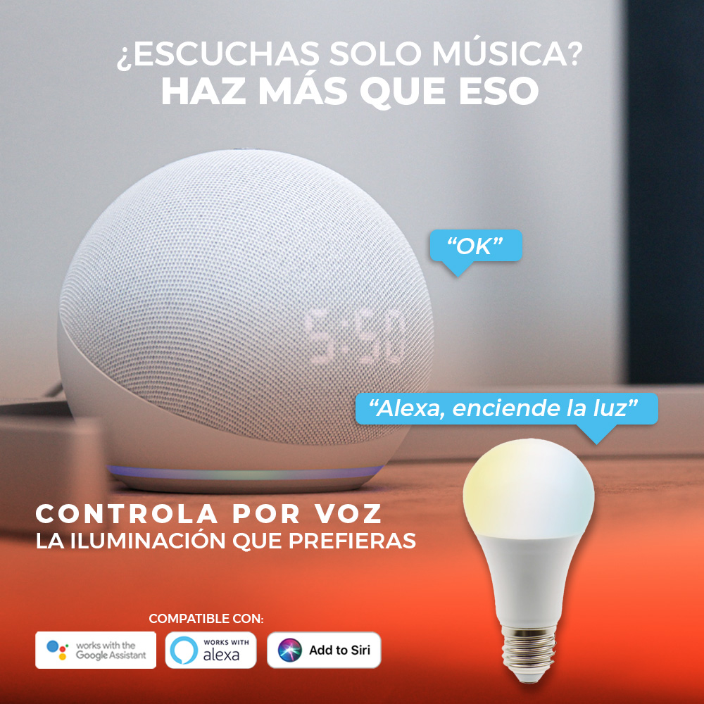 Foto 7 pulgar | Foco Inteligente Led Tecnolite Connect 7 W Base E27 Luz Cct Atenuable Compatible con App Móvil y Asistentes de Voz