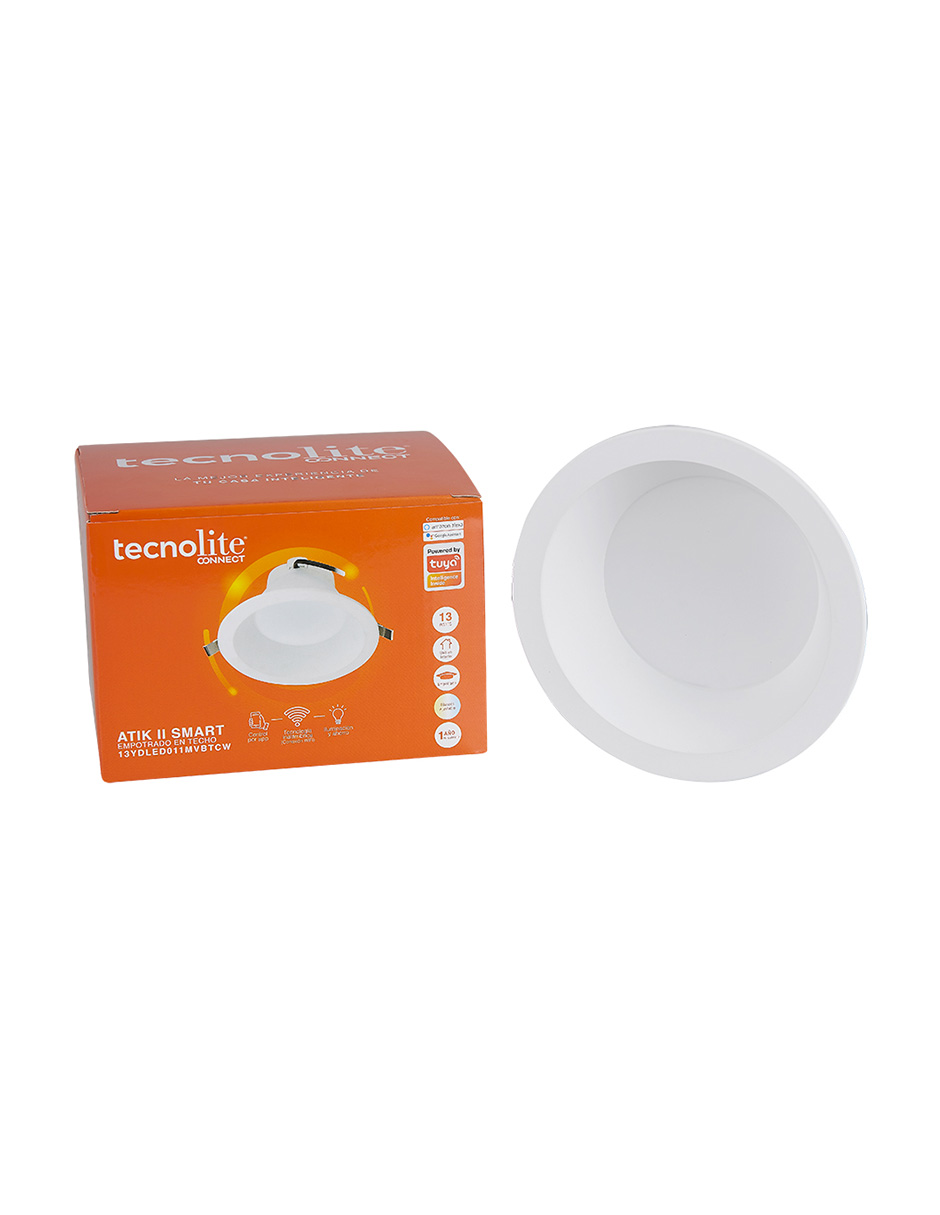 Foto 2 | Downlight Led Inteligente Tecnolite Connect color Blanco de 13 W Atenuable Compatible con App Móvil y Asistentes de Voz