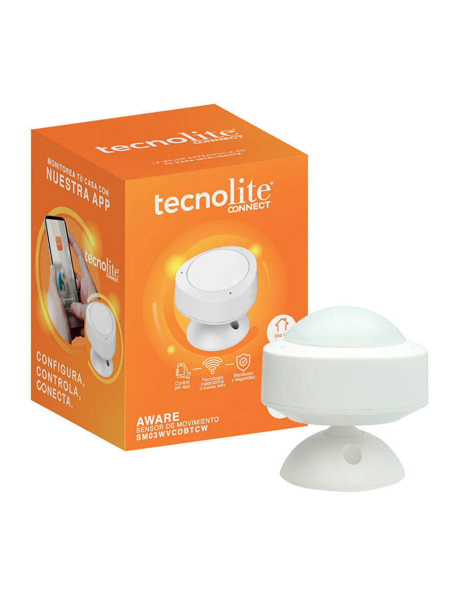 Foto 3 pulgar | Sensor de Movimiento Inteligente Tecnolite Connect color Blanco de 10 m Cobertura Compatible con App y Asistentes de Voz