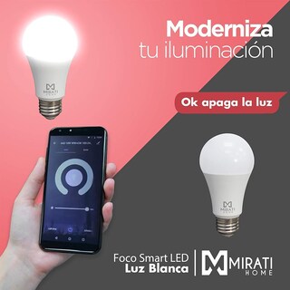 Foto 2 | Foco Smart Led de 10 W, Mirati Home Mfw1, Luz Blanca, 2.4 Ghz, Compatible con Alexa y Google Assistant
