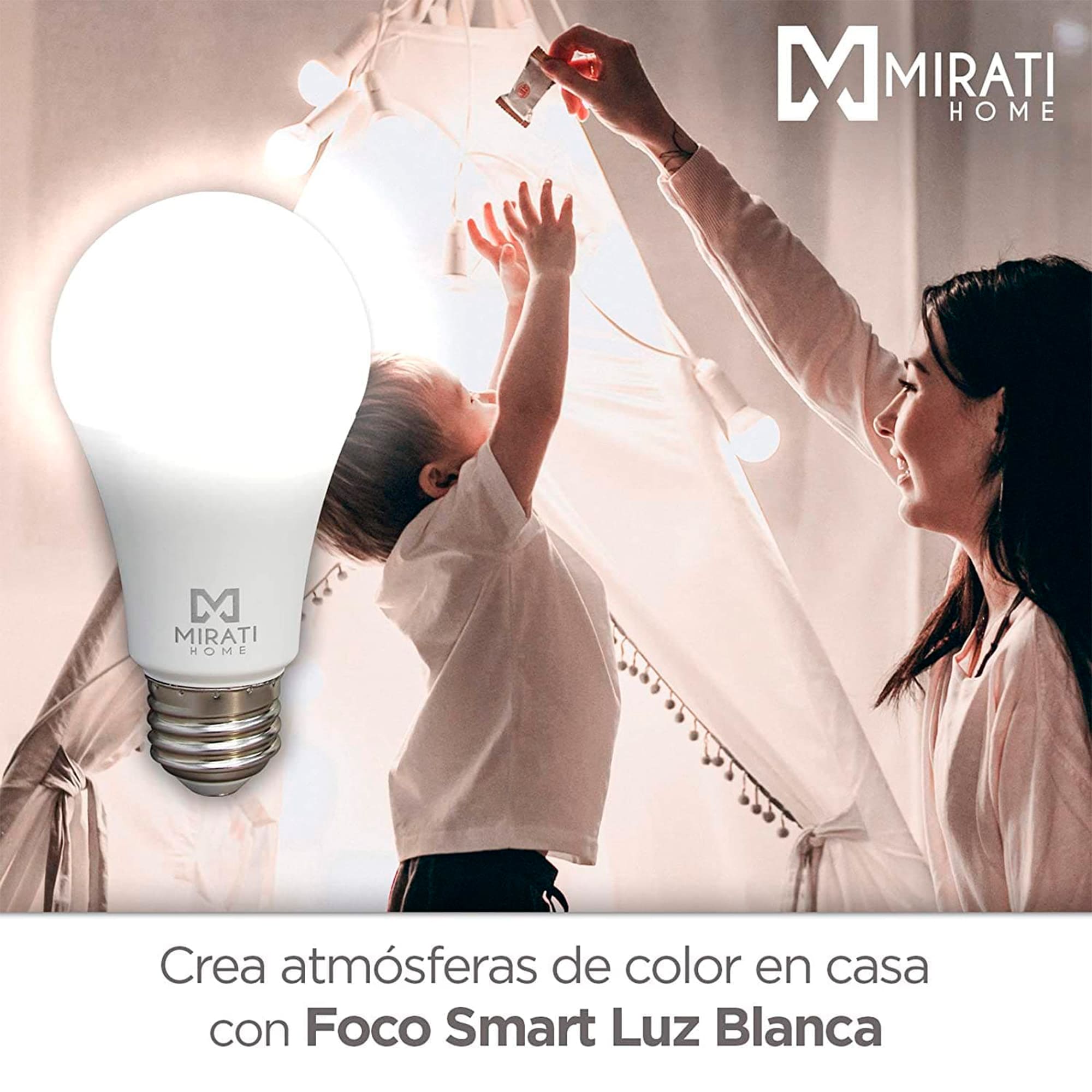 Foto 5 pulgar | Foco Smart Led de 10 W, Mirati Home Mfw1, Luz Blanca, 2.4 Ghz, Compatible con Alexa y Google Assistant