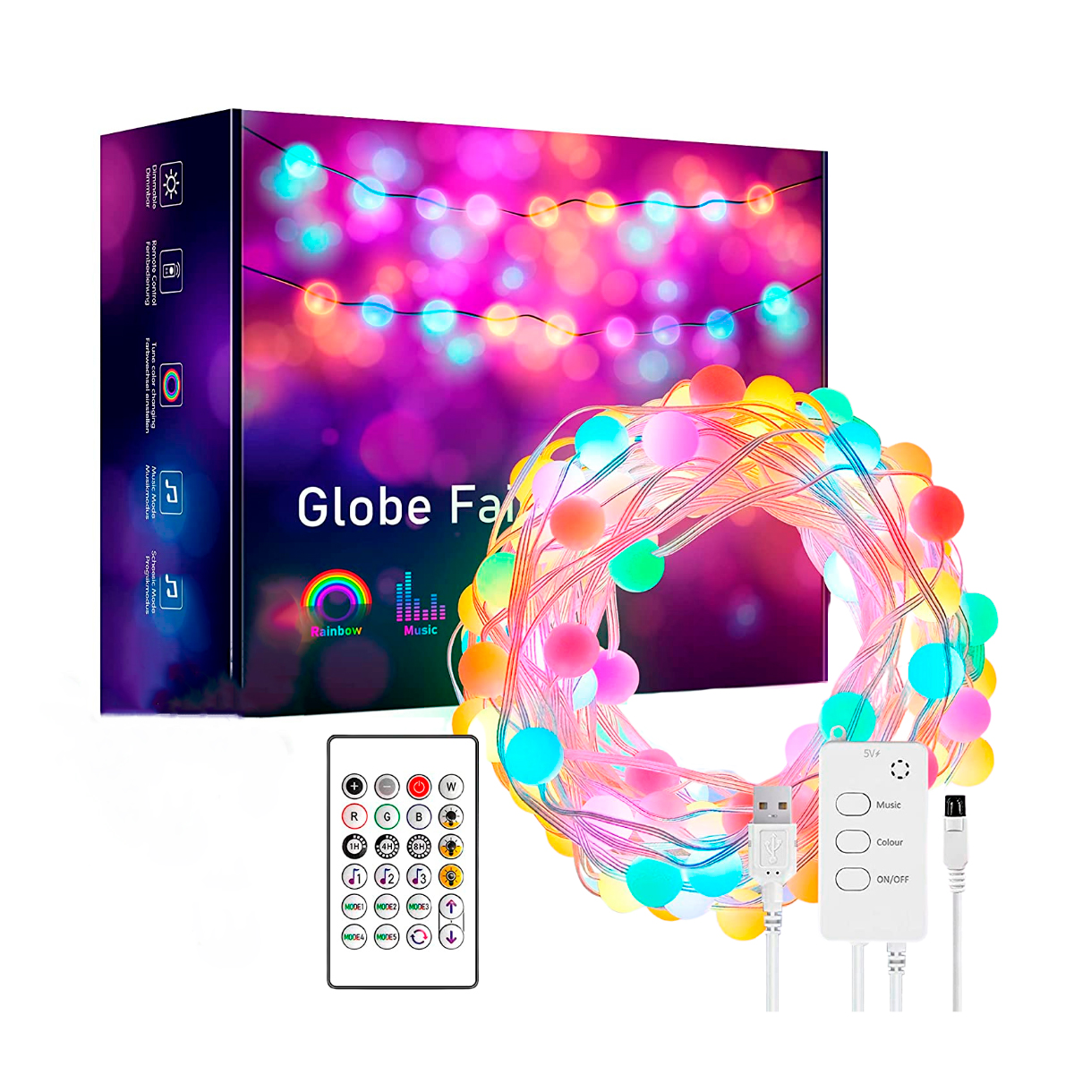 Foto 2 pulgar | Serie Led en Forma de Globo Dosyu Bsl10 10 m