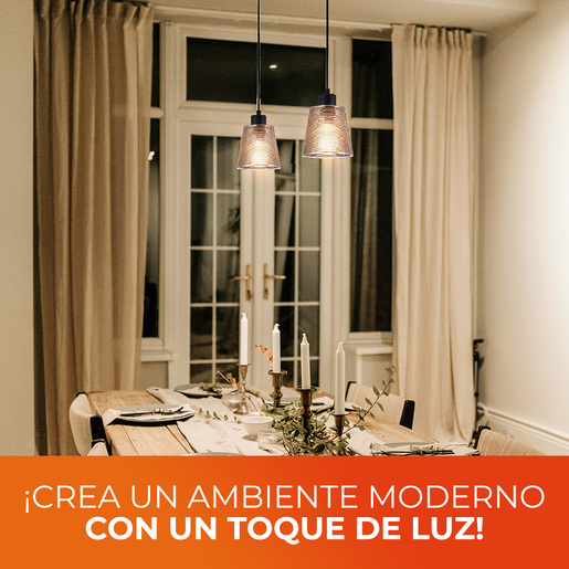 Foto 4 pulgar | Colgante de Cristal Tecnolite 60CTL8361MVCH 1.70 m de Altura 60 W Base E27 No Incluye Foco