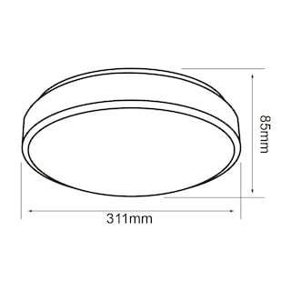 Foto 5 | Lámpara Plafón Led 16w Sobreponer En Techo Fc-ledrl/004/30/s color Blanco