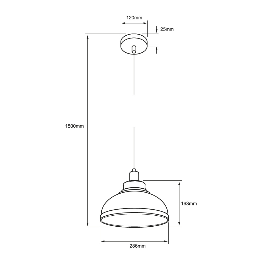 Foto 5 | Colgante Tecnolite Metálico 1.50 M Potencia Máx. 60 W, 1 Base E27, No Incluye Foco