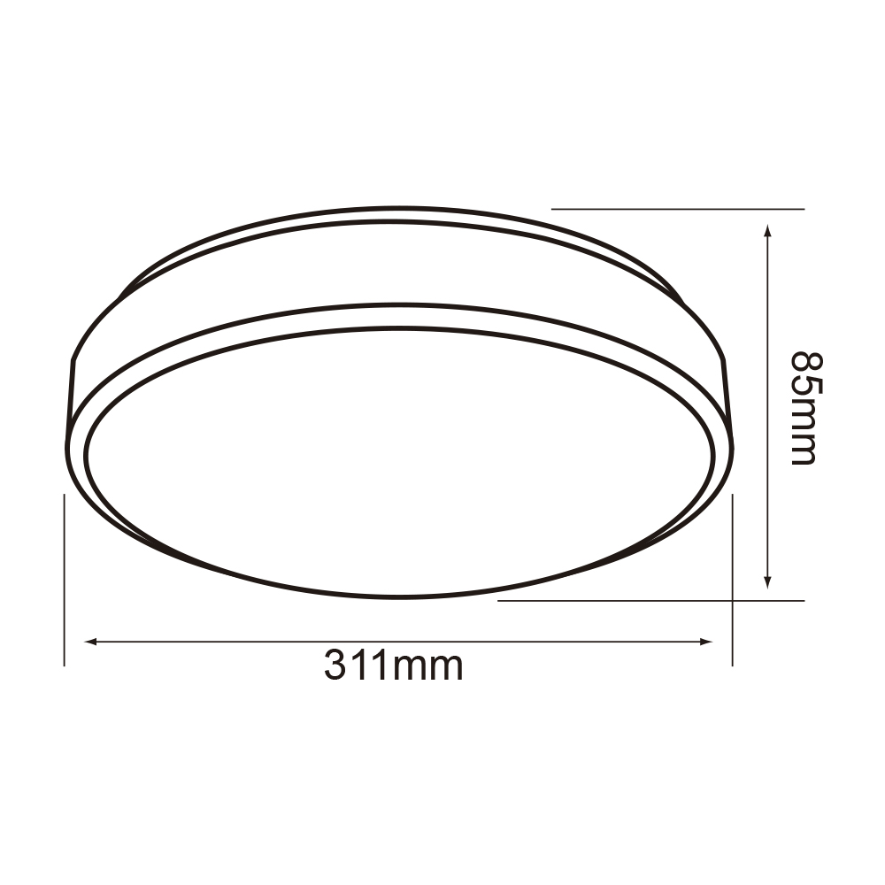 Foto 6 pulgar | Lámpara Plafón Led 16w Tecnolite Sobreponer En Techo Fc-ledrl/004/30/r