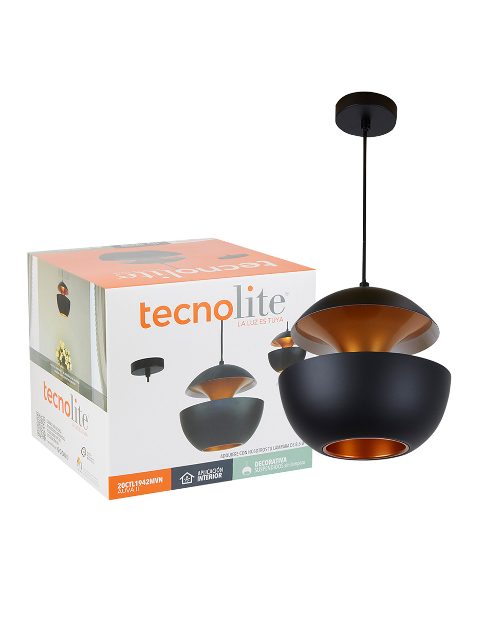 Foto 4 pulgar | Lámpara Colgante Tecnolite 8.5w 100-240 V color Negro Mate