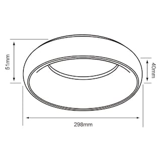 Foto 6 | Lámpara Led Plafón 25w Sobreponer En Techo Ptlled-005/30/n color Negro