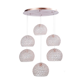 Foto 1 | Candil 6 Luces Gamalux Globo Cristal Cortado K9 Alto Brillo Gor230/6