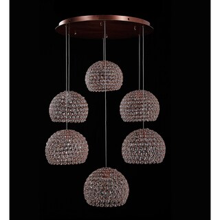 Foto 3 | Candil 6 Luces Gamalux Globo Cristal Cortado K9 Alto Brillo Gor230/6