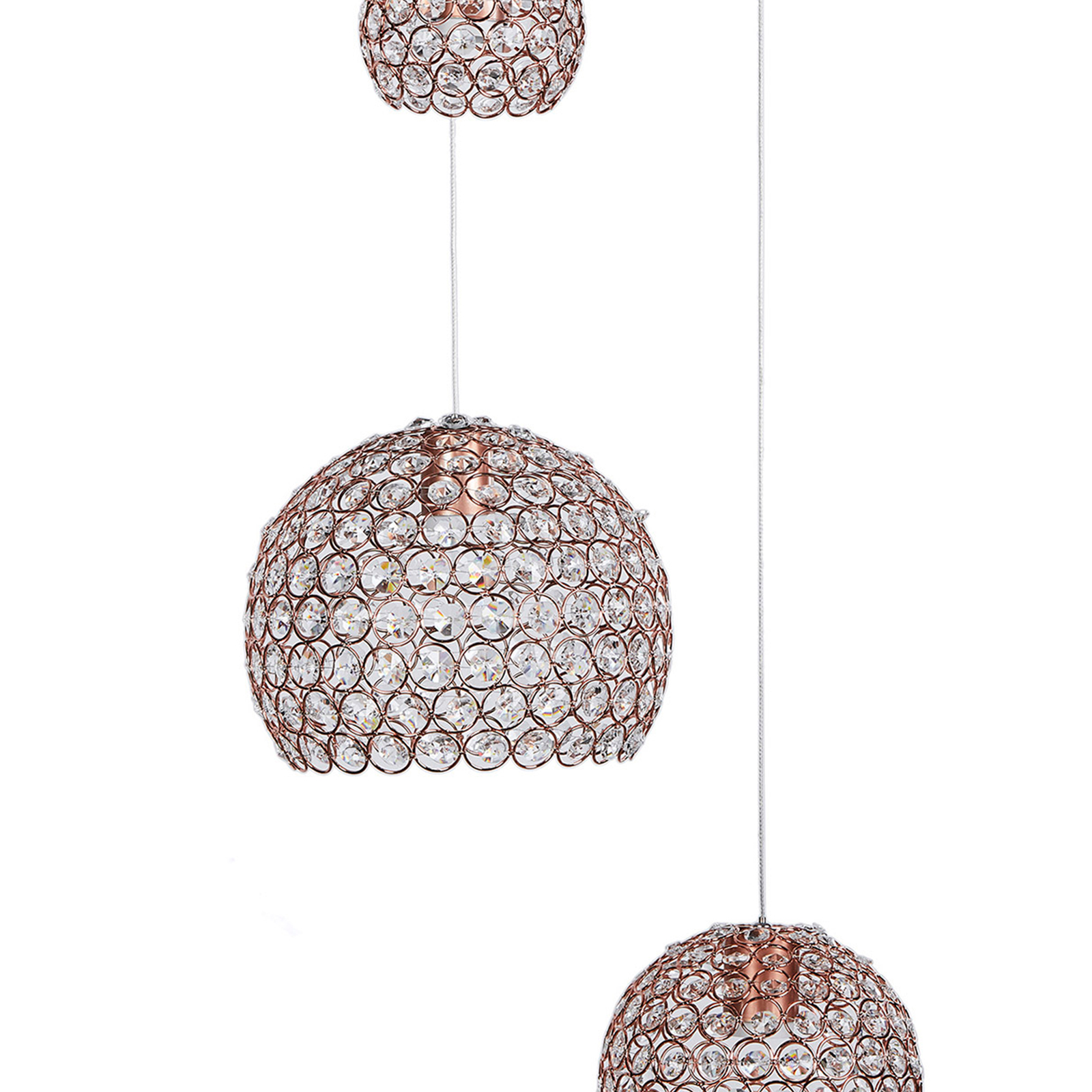 Foto 2 | Candil 3 Luces Gamalux Globo Cristal Cortado K9 Alto Brillo Elegante