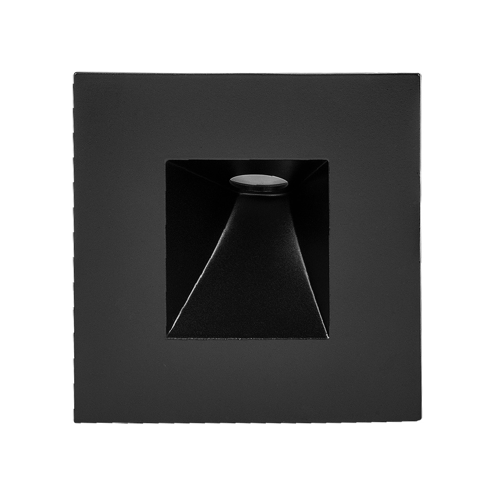 Lampara Empotrada en Pared Tecnolite color Negro 3w Luz Cálida