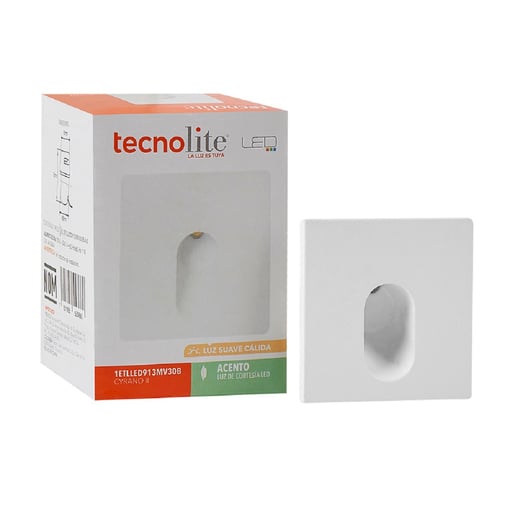 Foto 4 pulgar | Lámpara de Pared Tecnolite 1ETLLED913MV30B color Blanco 1 W Luz Blanca Neutra