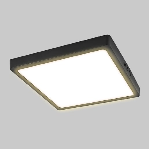 Foto 3 pulgar | Lámpara Plafón LED Tecnolite 24PTLLEDC30MVN color Negro de Sobreponer 24 W Luz Suave Cálida Interiores No Atenuable