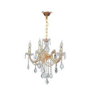 Foto 1 | Candil Gamalux Maria Theresa 5 Luces Terminado Dorado