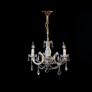 Foto 3 | Candil Gamalux Maria Theresa 3 Luces Terminado Dorado