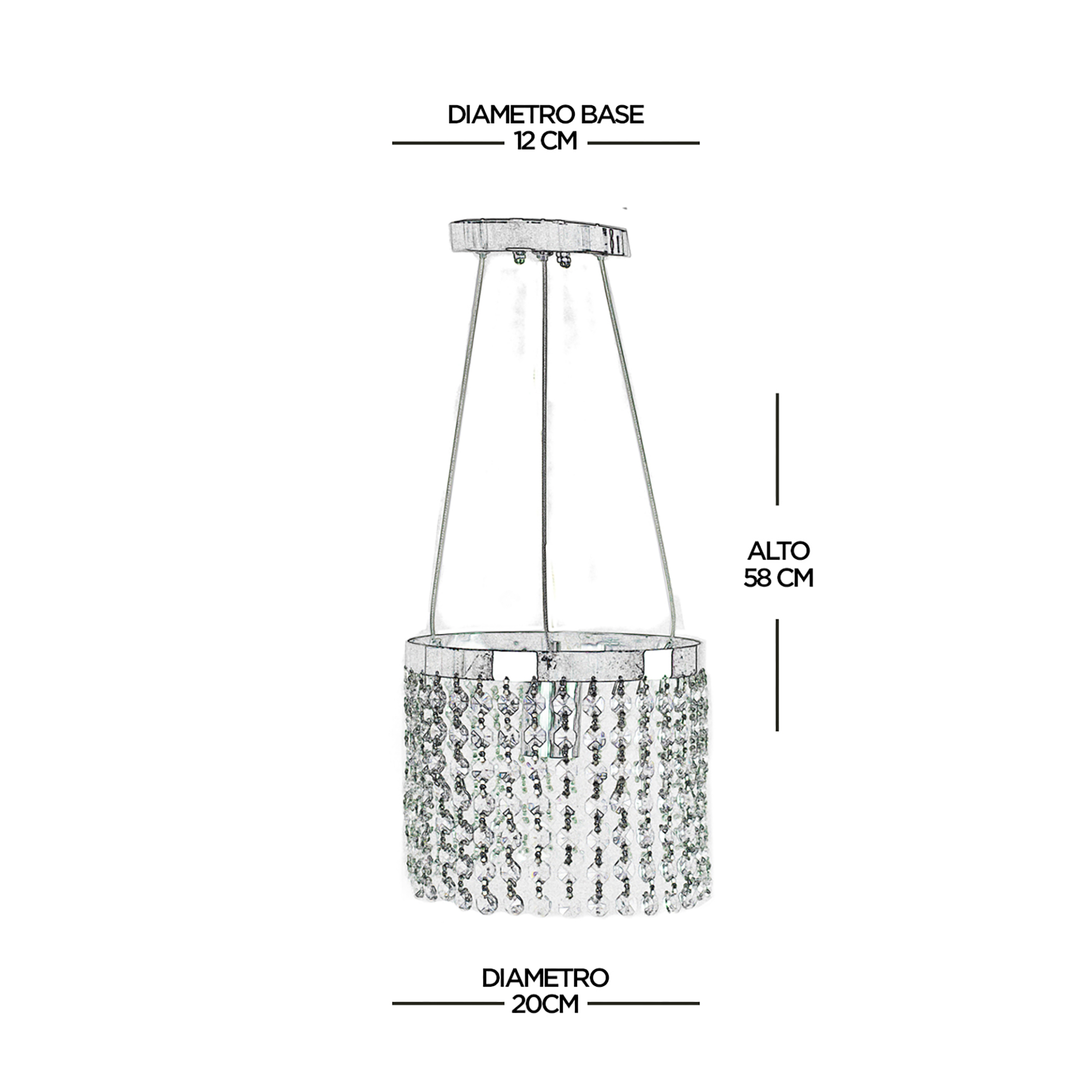 Foto 7 pulgar | Candil Gamalux Eco Er 1020 G Plata