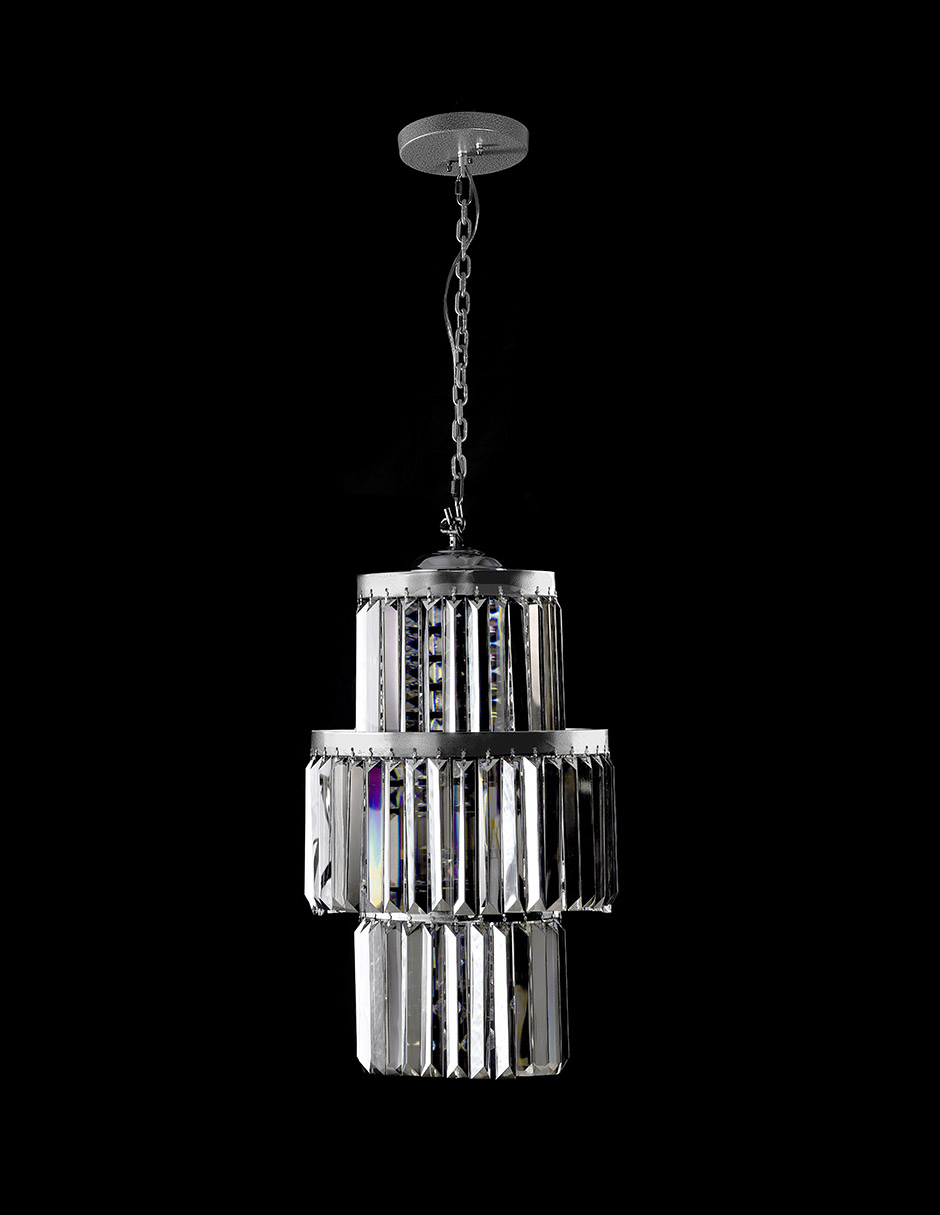 Foto 3 | Candil Gamalux Krystalic Pastelito color Gris