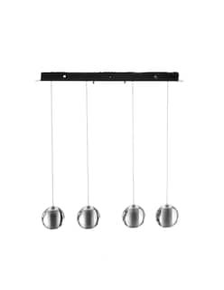 Foto 1 | Candil Gamalux Premier Bubble 4 Luces Rectli Estilo Contemporáneo color Plata