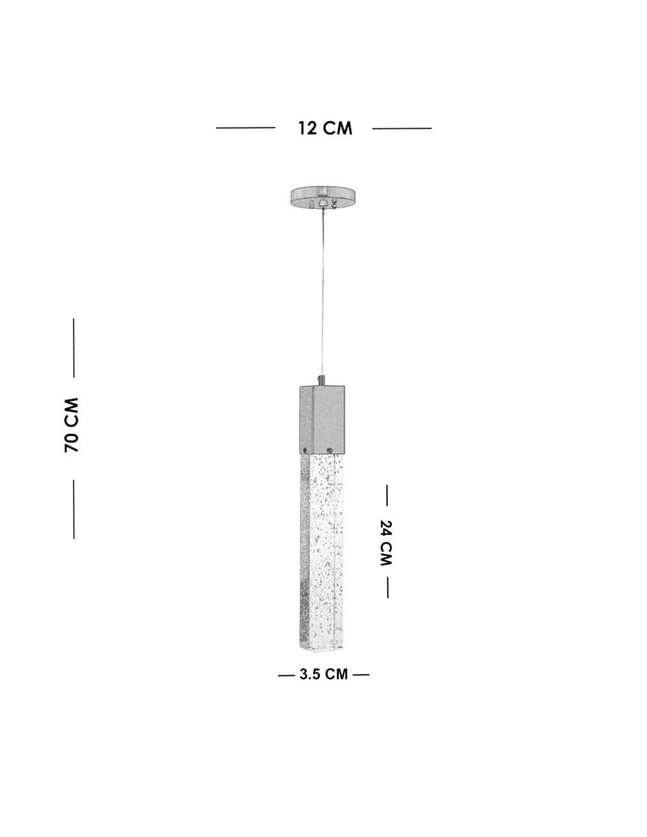 Foto 7 pulgar | Colgante Gamalux Star SQC200/1L CH Plateado 1 Luz