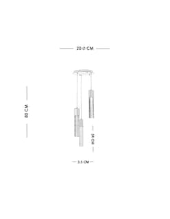 Foto 6 | Colgante Gamalux Star SQCD200/3L BK Negro 3 Luces