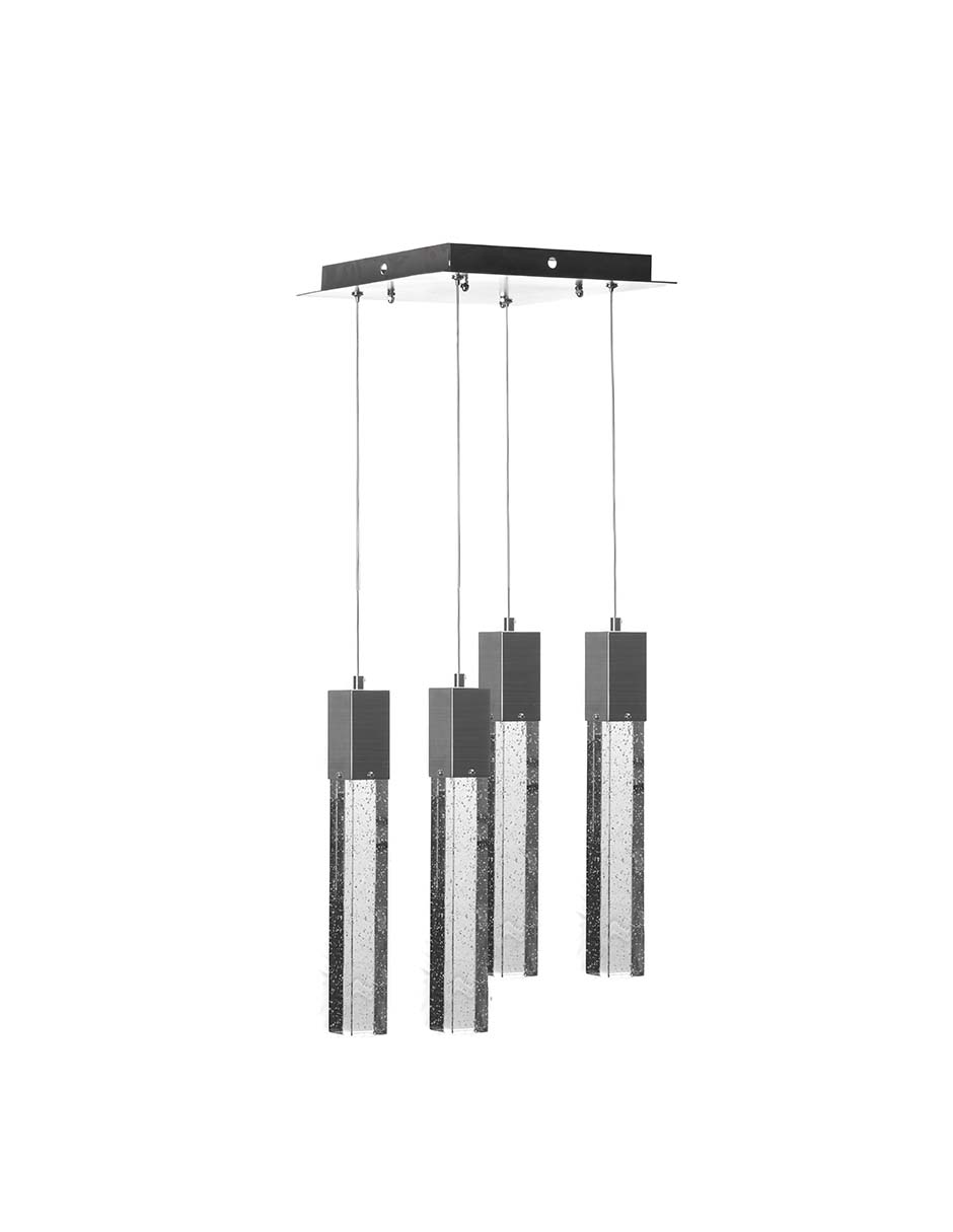 Lampara Colgante Gamalux Star color Plata 4 Luces