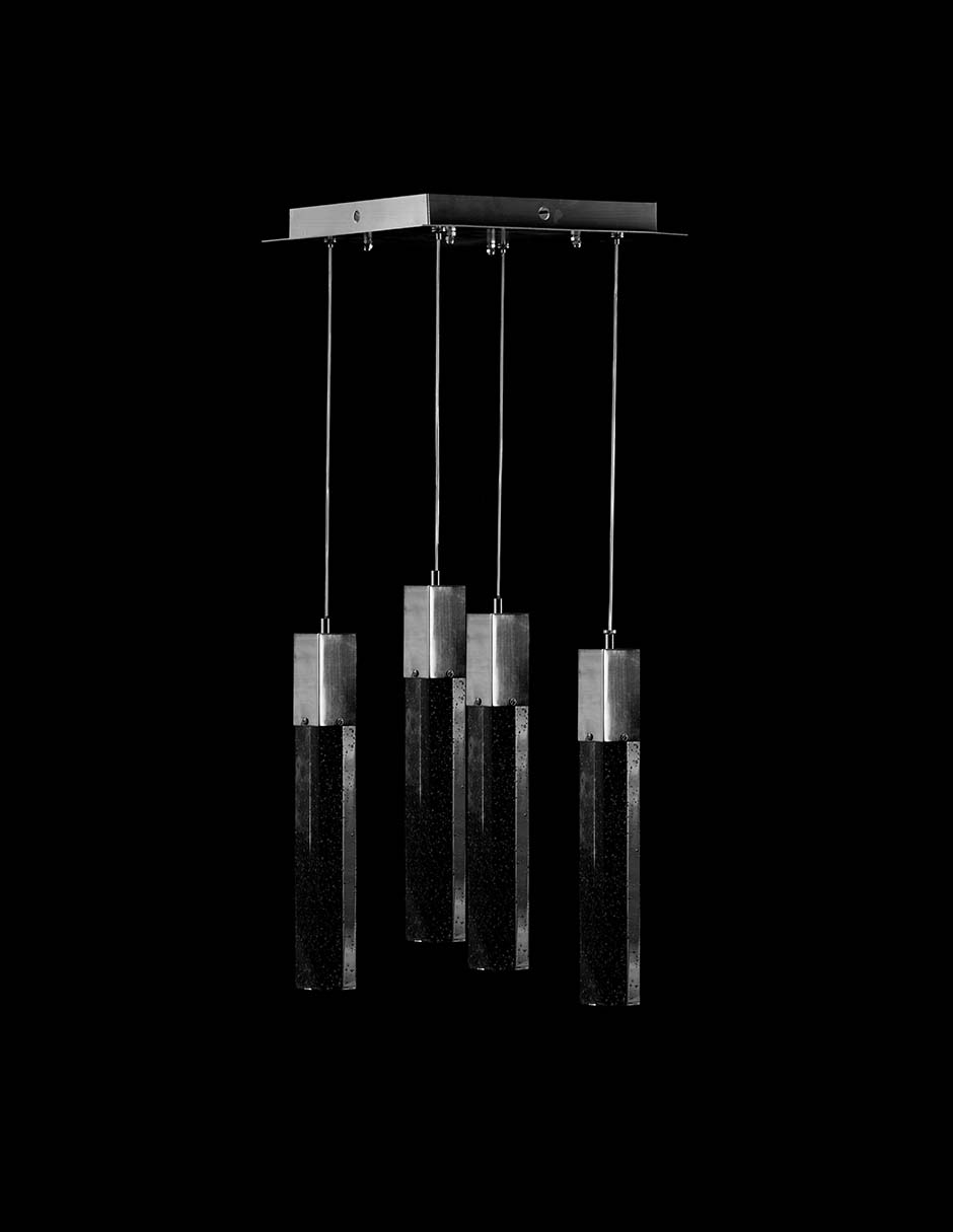 Foto 4 pulgar | Lampara Colgante Gamalux Star color Plata 4 Luces