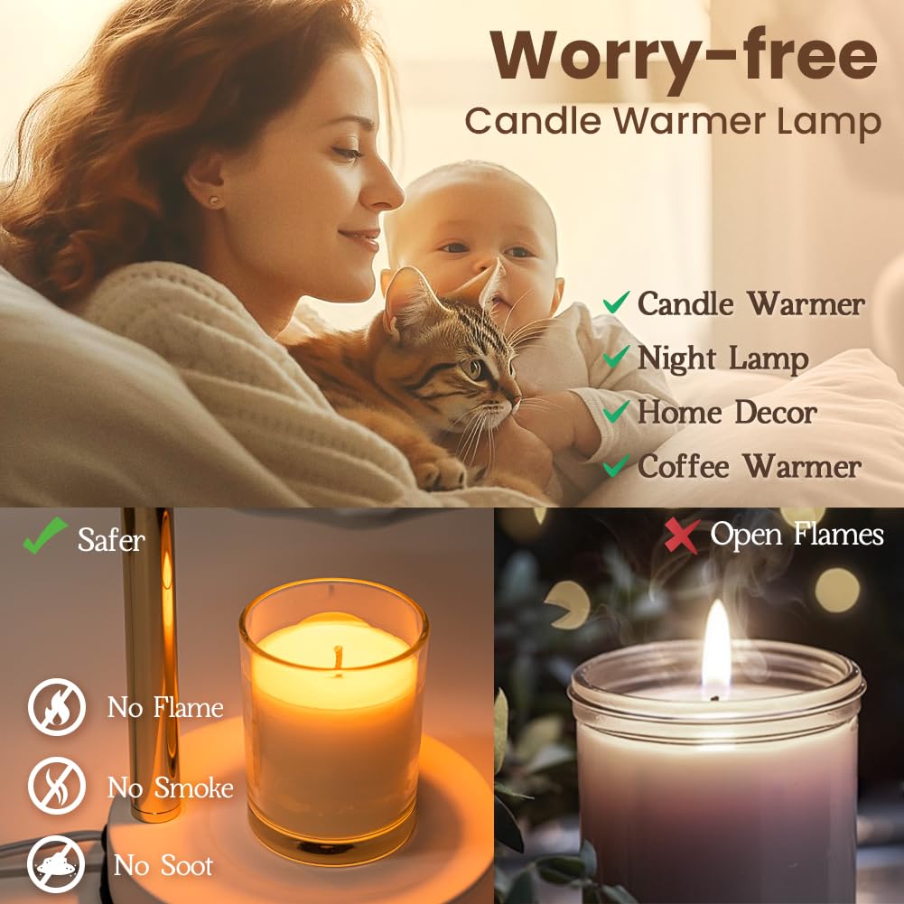 Foto 6 pulgar | Lámpara Eléctrica Para Calentar Velas Marycele Con Temporizador Y 2 Bombillas - Venta Internacional.