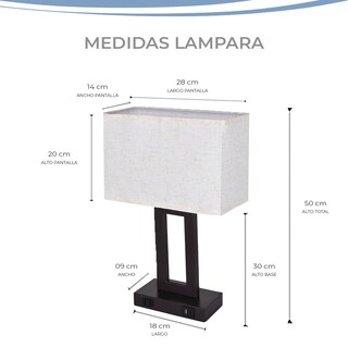 Foto 3 | Lámpara De Buró Táctil Con Puertos De Carga Marca Gravita